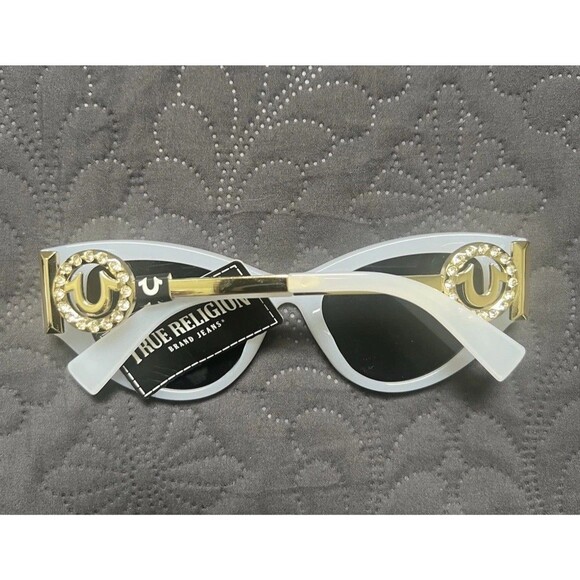 NWT True Religion TR93421-D1MS1 White/Gold/Bling Women’s Chic Glam Summer Sunnie main image 4